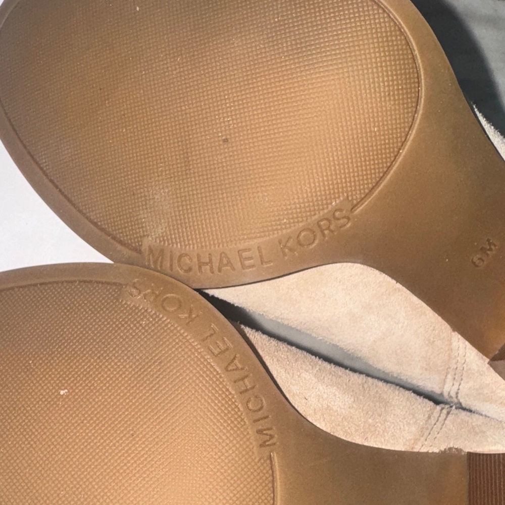 Michael Kors Beige Suede Ankle Boots - Picture 8 of 9